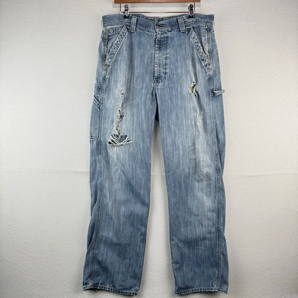 Vintage Ralph Lauren Polo Jeans Co Distressed Wyatt Carpenter Pants Mens 36x32